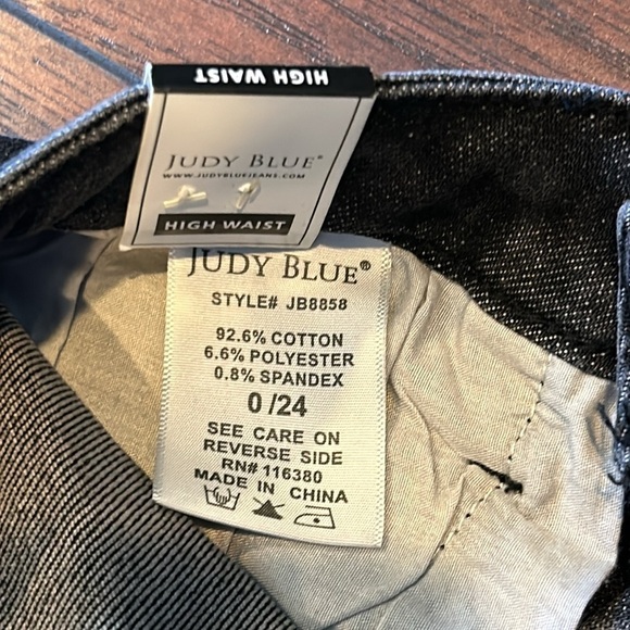 Judy Blue black high rise ankle skinny jeans size 0/24 - Picture 4 of 4